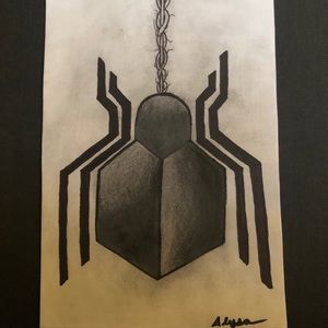 Spider-Man Pencil, Pen and Marker Drawing